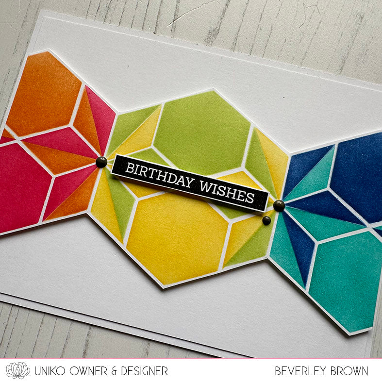 Rainbow 🌈 Ink & Flip Hexagons And Stars ⭐️