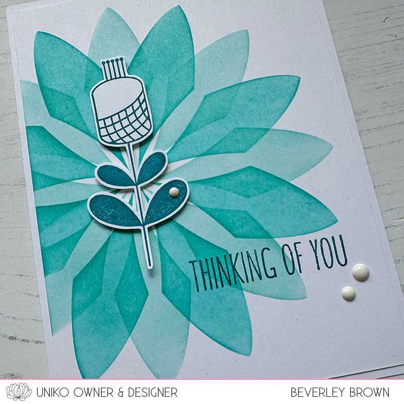 Stencil Sunday - Mid Century Flower Power
