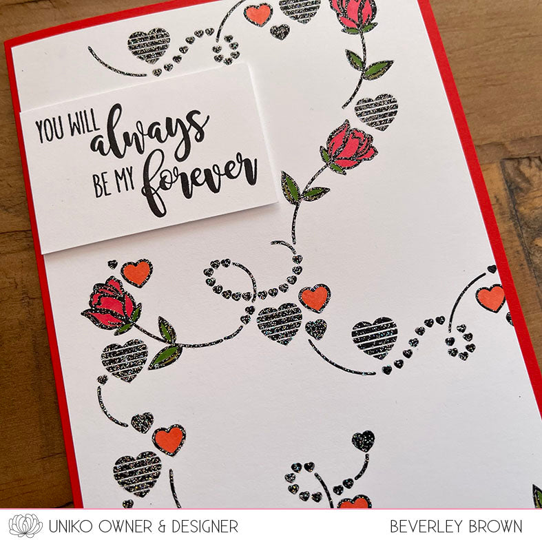 Falling Hearts Serenade Clear Stamp Set