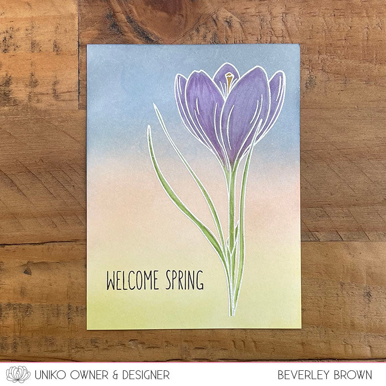 Spring Botanicals Crocus Clear Stamp Set