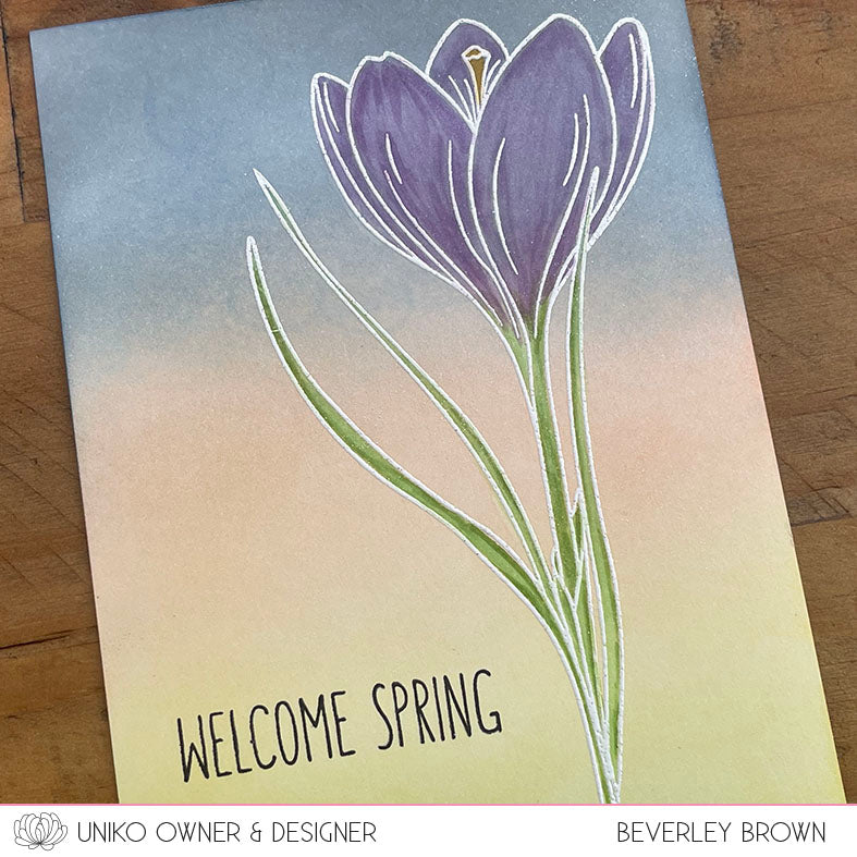 Spring Botanicals Crocus Clear Stamp Set