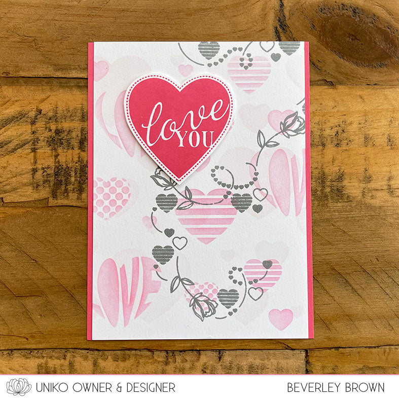Stencil - Bokeh Layering Hearts (2 Stencils)