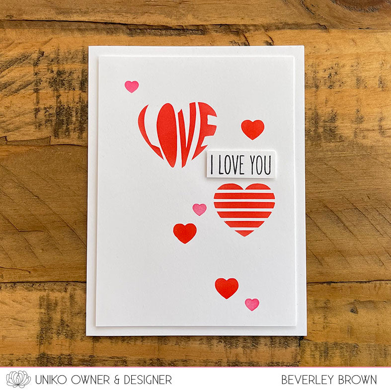 Stencil - Bokeh Layering Hearts (2 Stencils)