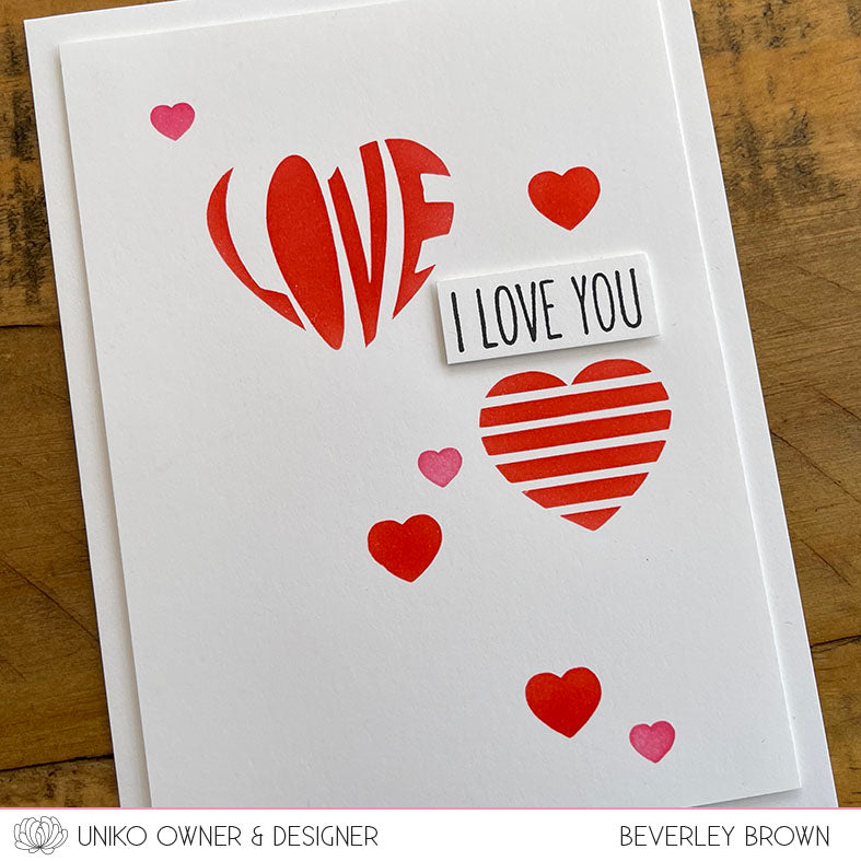 Stencil - Bokeh Layering Hearts (2 Stencils)