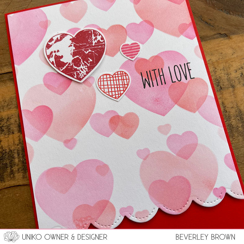 Stencil - Bokeh Layering Hearts (2 Stencils)