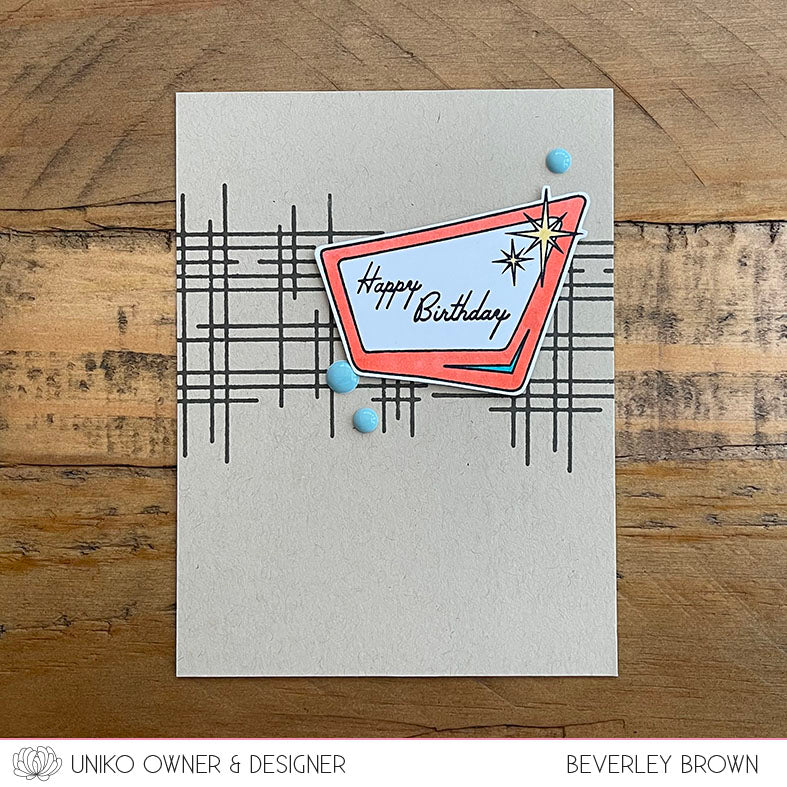 Mid Century Modern Frames Clear Stamp Set