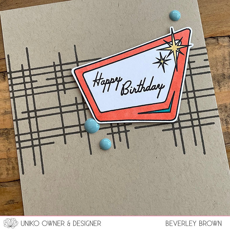 Mid Century Modern Frames Clear Stamp Set