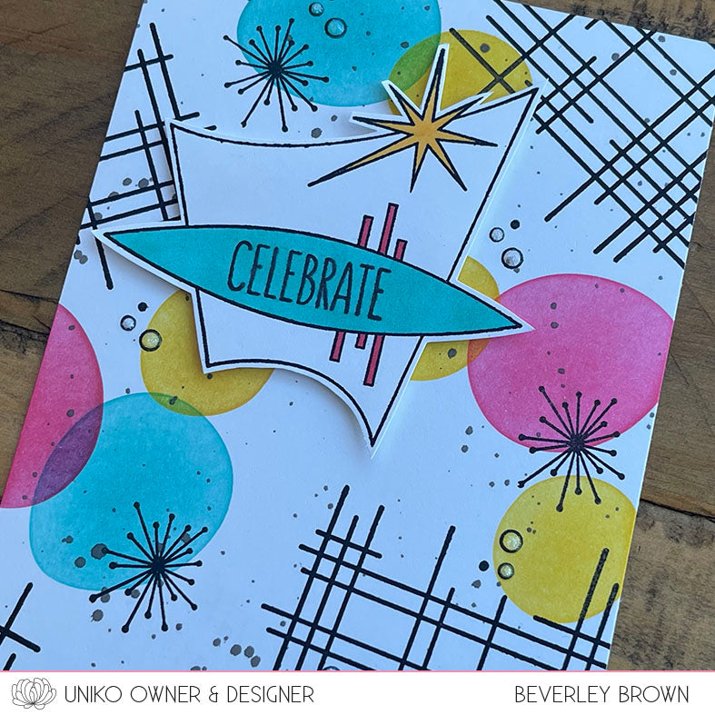 Mid Century Modern Frames Clear Stamp Set