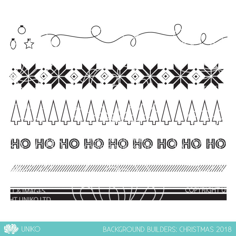 Background Builders: Christmas 2018 Clear Stamps