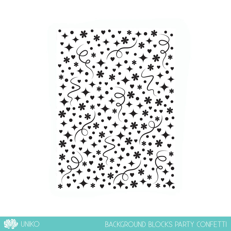 Background Blocks Party Confetti Clear Stamp