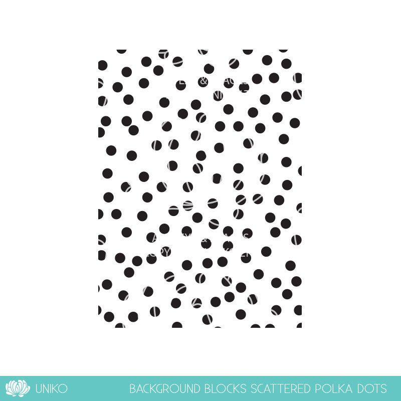 Background Blocks Scattered Polka Dots Clear Stamp