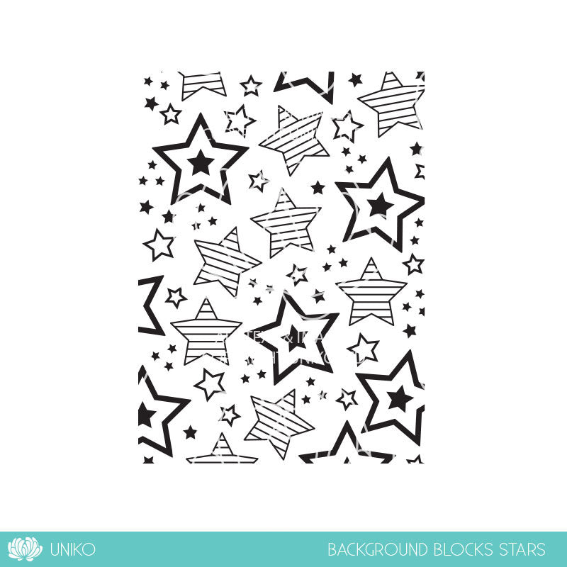 Background Blocks Stars Clear Stamp