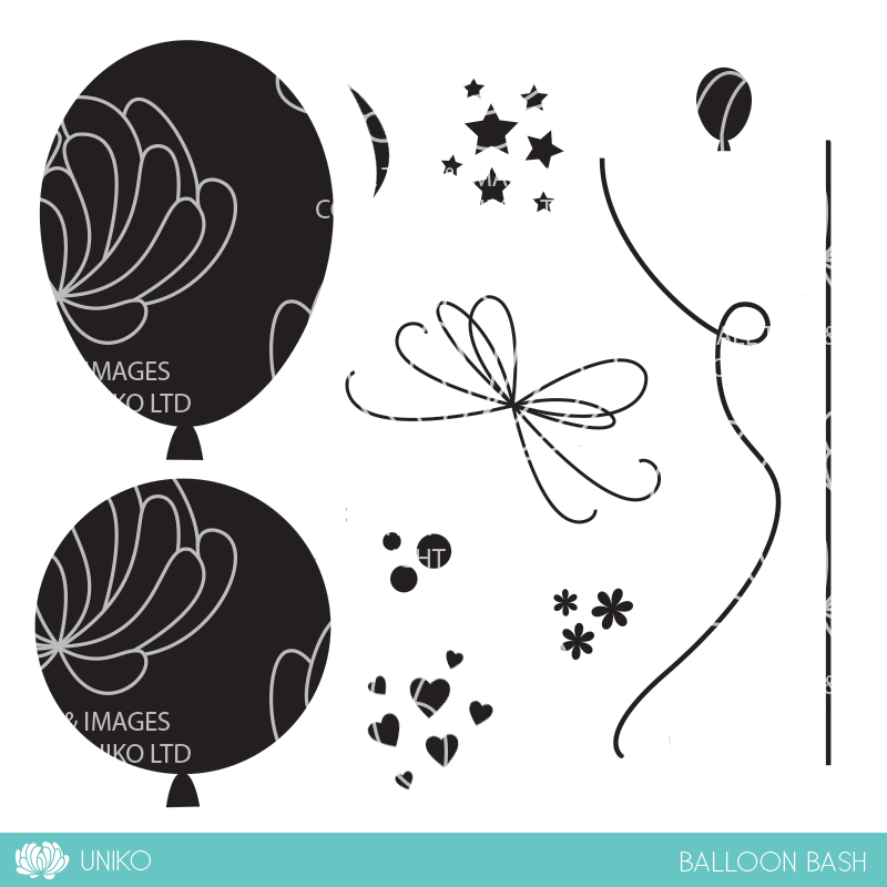 Balloon Bash Clear Stamp Set
