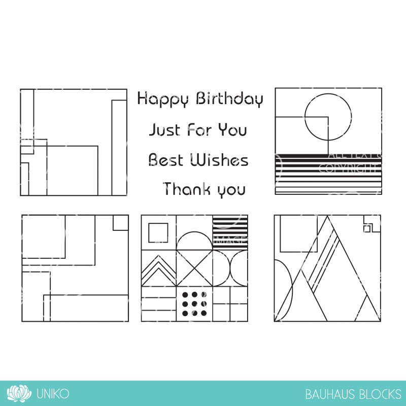 Bauhaus Blocks Clear Stamps