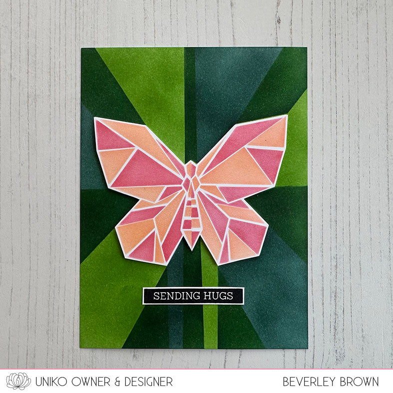 Ink & Flip Geometric Butterfly Layering Stencil