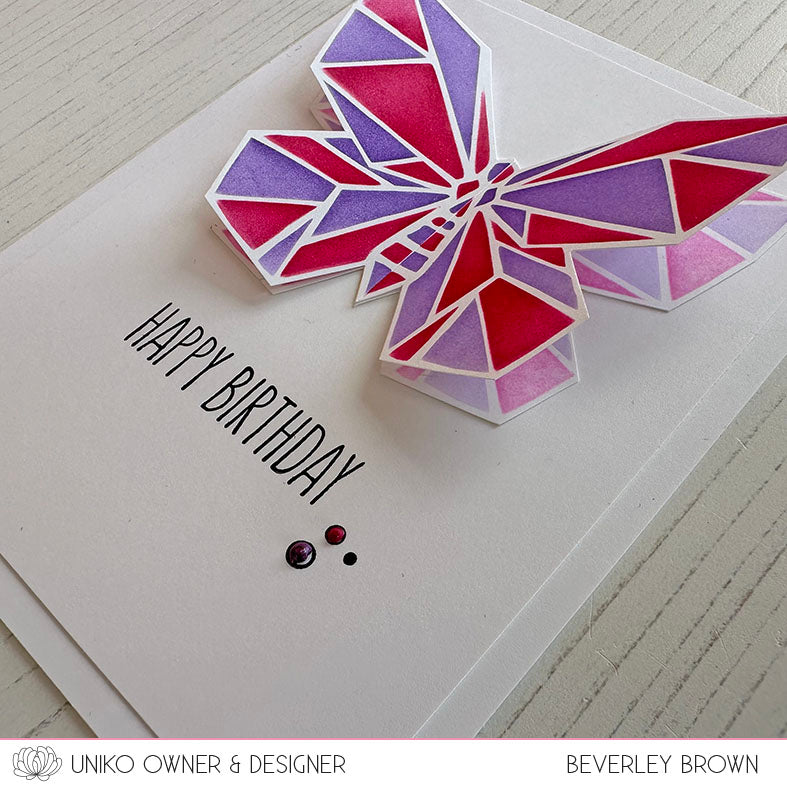 Ink & Flip Geometric Butterfly Layering Stencil