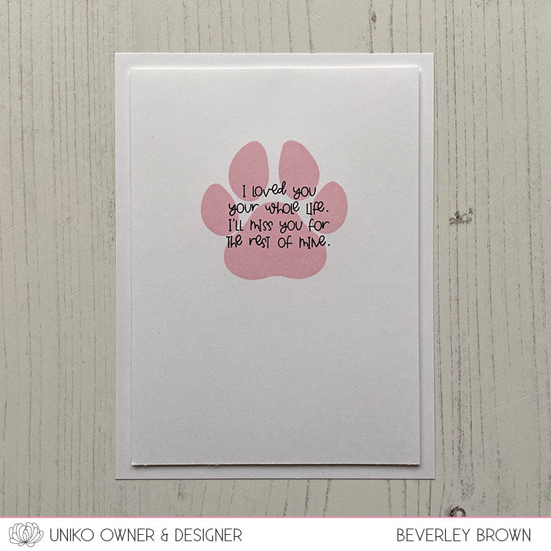 Paw Print Hearts Clear Stamp Set