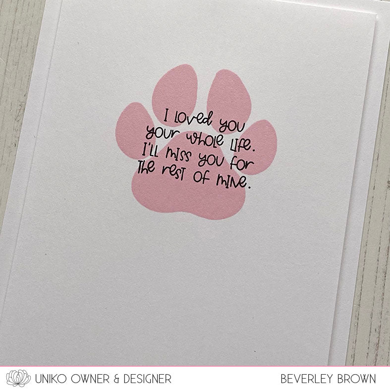 Paw Print Hearts Clear Stamp Set