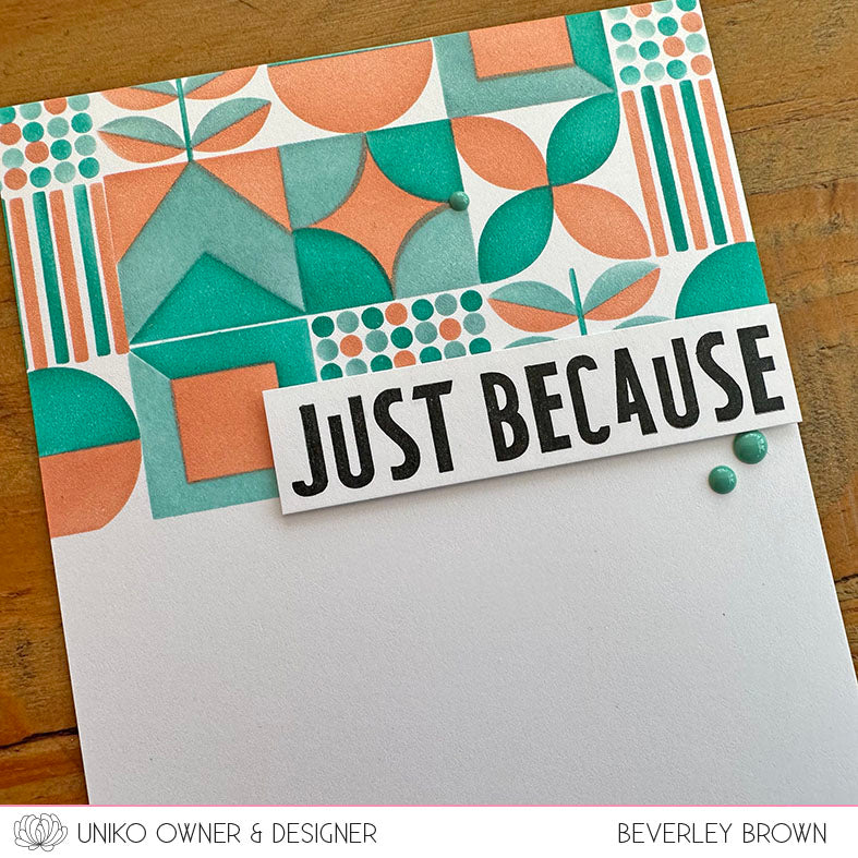 Mid Century Modern Everyday Sentiments Clear Stamp Set