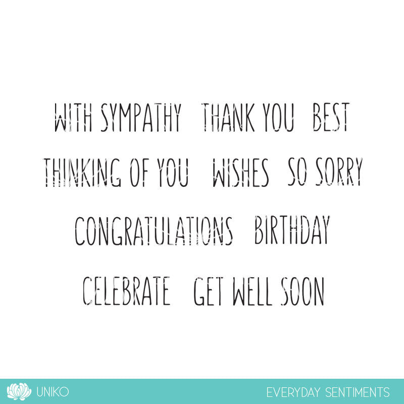 Everyday Sentiments Clear Stamp Set