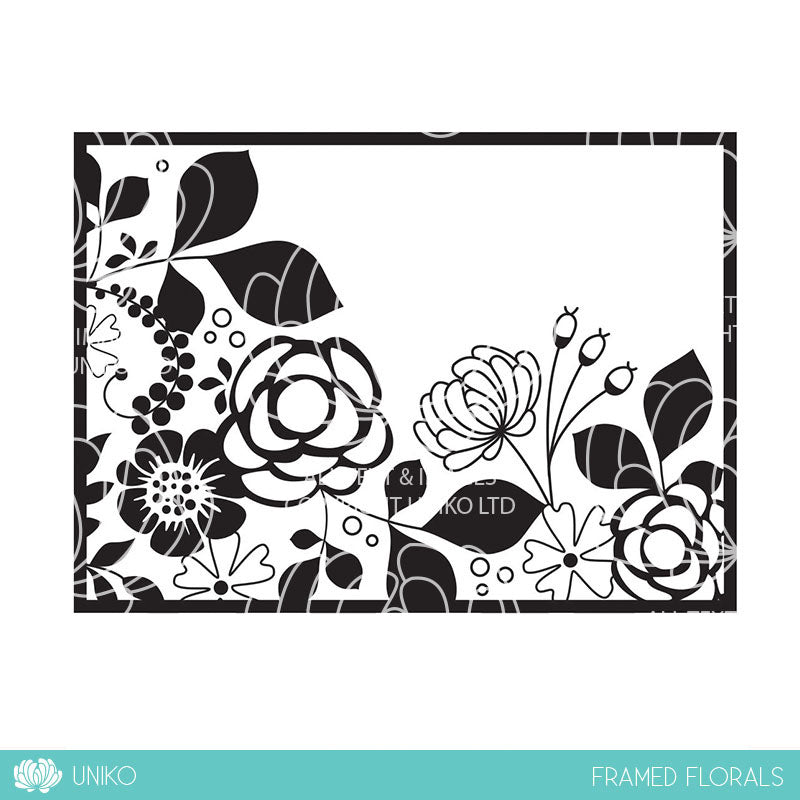 Framed Florals Clear Stamp