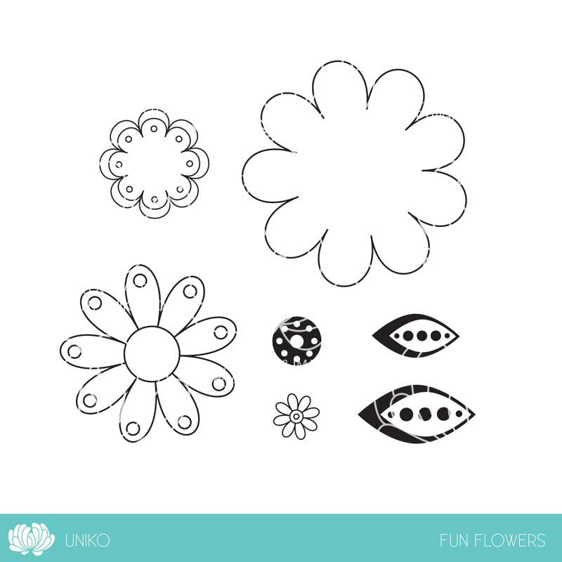 Fun Flowers Clear Stamps