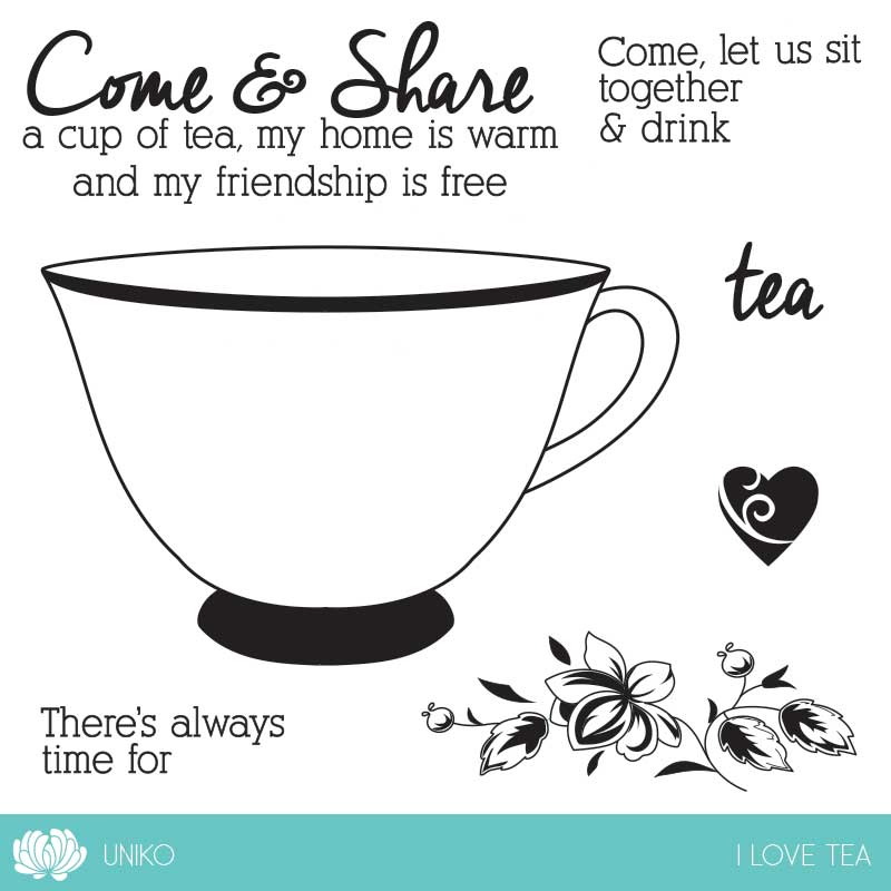 I LOVE Tea Clear Stamp Set