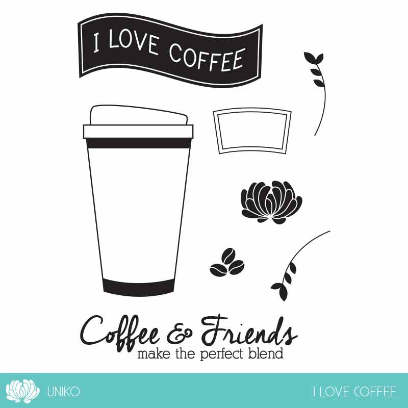 I LOVE Coffee Clear Stamp Set