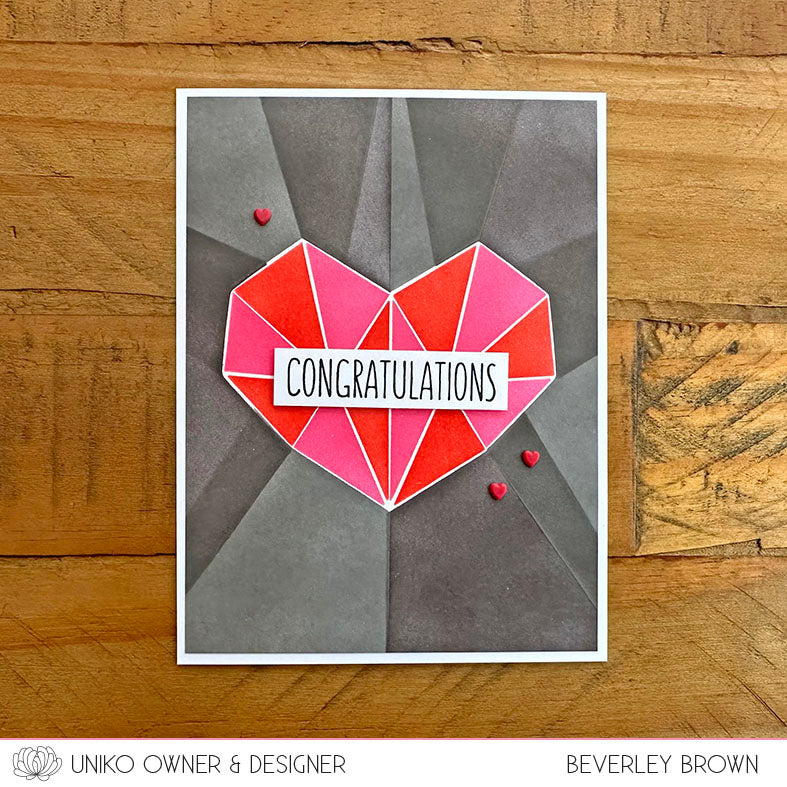 Ink & Flip Geometric Heart Layering Stencil