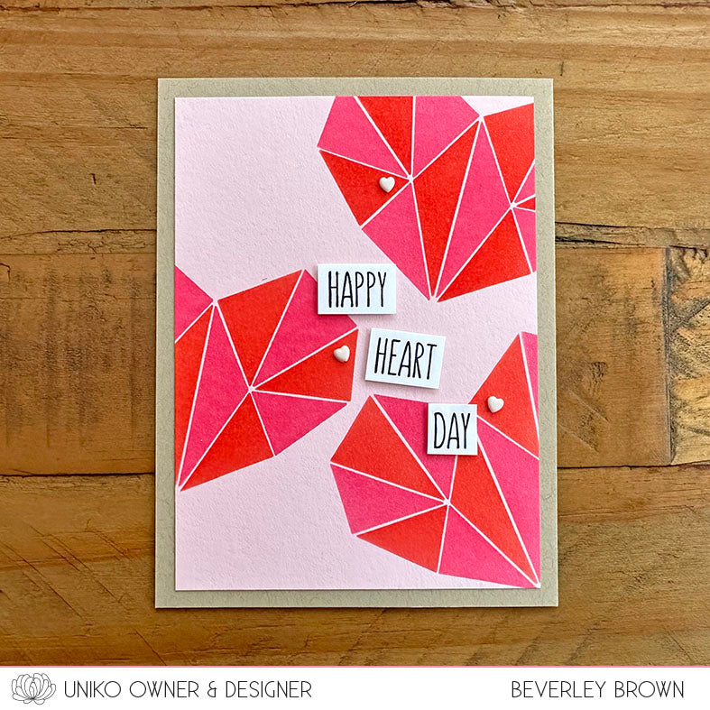 Ink & Flip Geometric Heart Layering Stencil