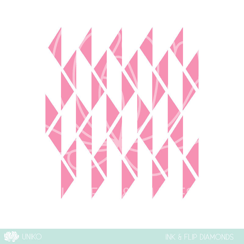 Stencil - Ink & Flip Delightful Diamonds