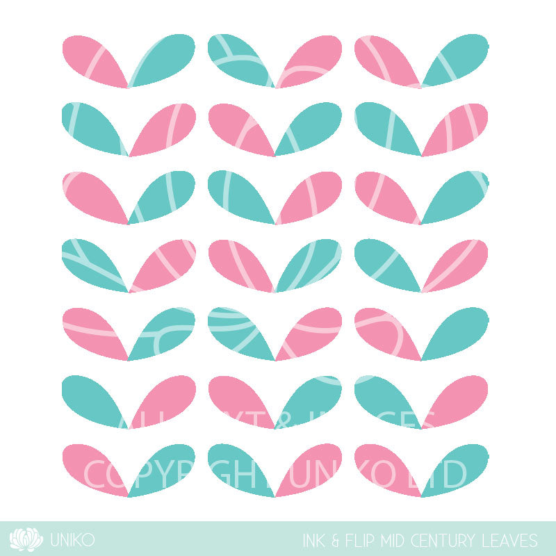 Stencil - Ink & Flip Mid Century Leaves - available on backorder