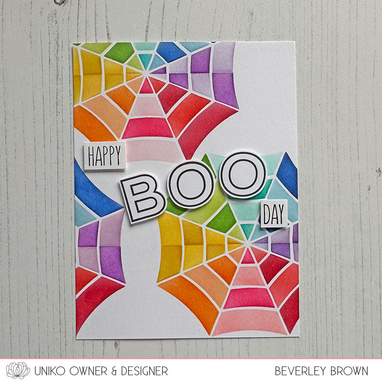 Ink & Flip Layering Cobweb Stencil
