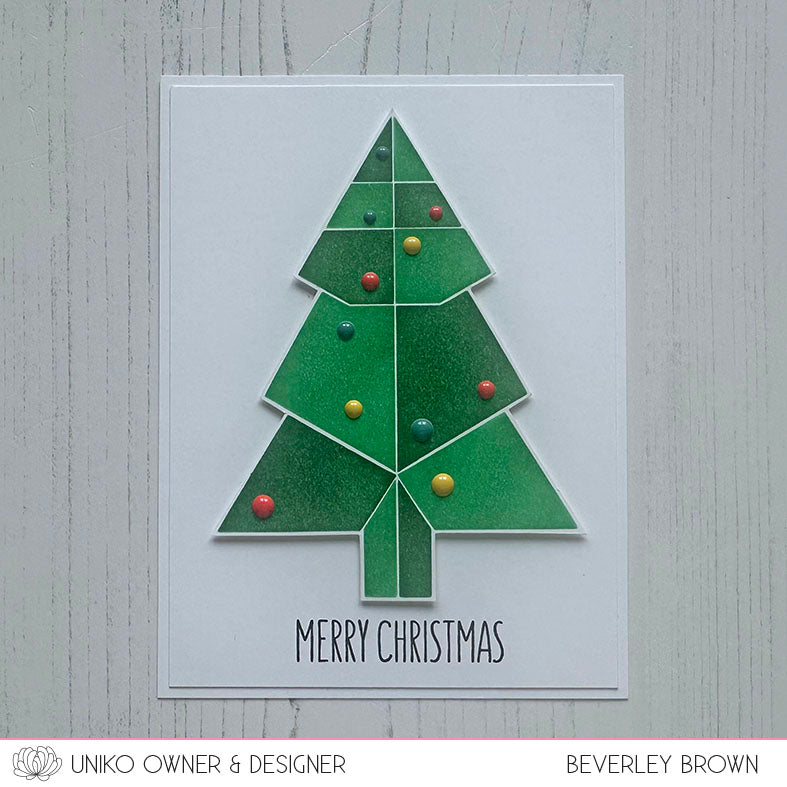 Ink & Flip Layering Geometric Christmas Tree Stencil