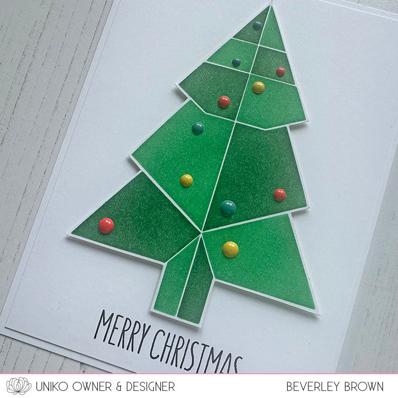 Ink & Flip Layering Geometric Christmas Tree Stencil