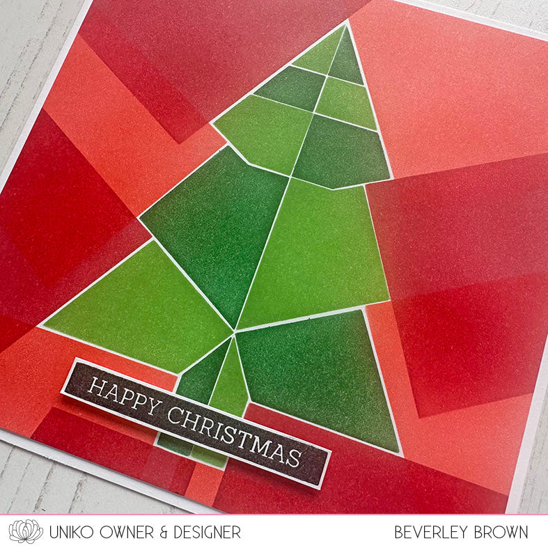 Ink & Flip Layering Geometric Christmas Tree Stencil