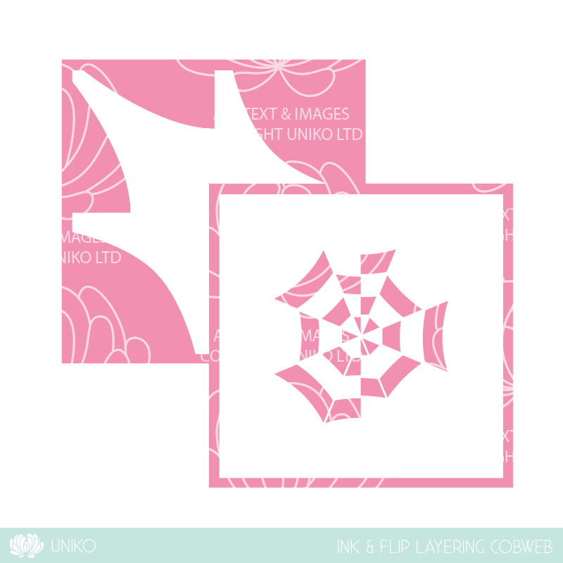 Ink & Flip Layering Cobweb Stencil