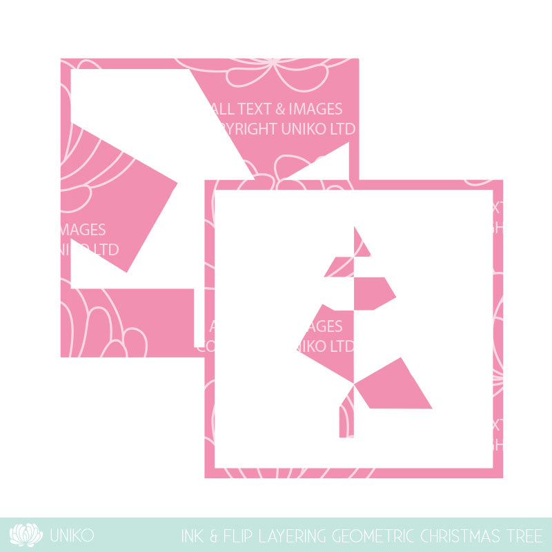Ink & Flip Layering Geometric Christmas Tree Stencil