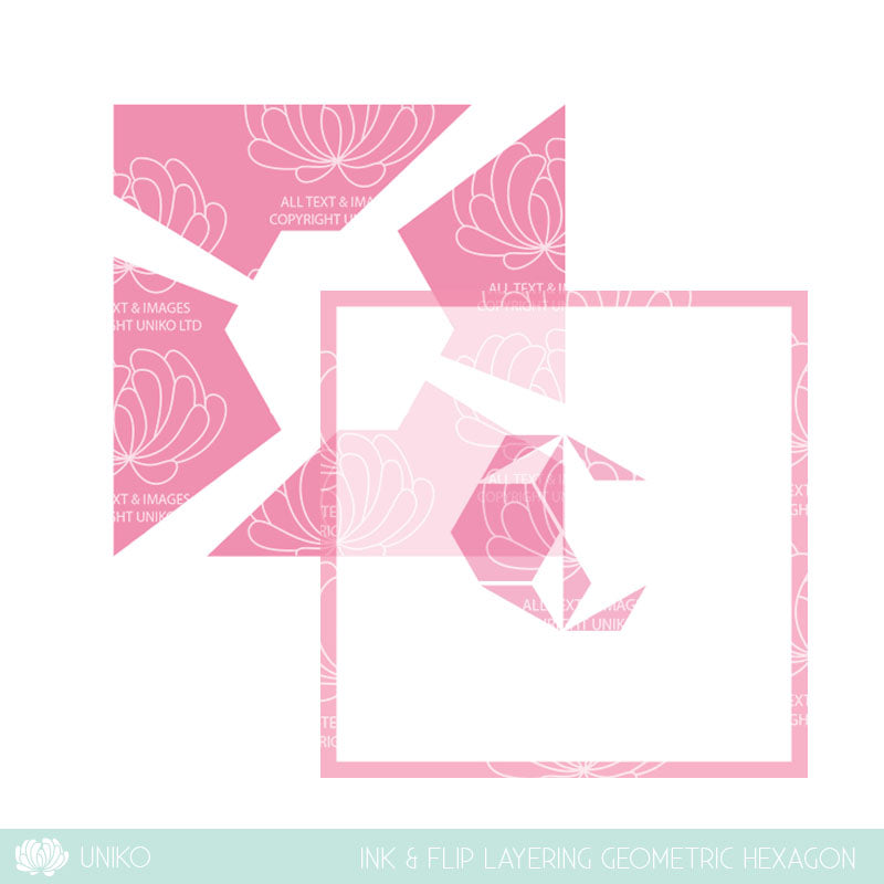 Ink & Flip Geometric Hexagon Layering Stencil