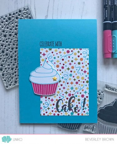 Background Blocks Party Confetti Clear Stamp