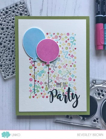 Background Blocks Party Confetti Clear Stamp