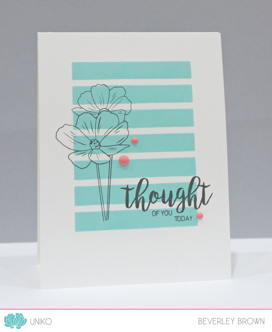 Background Blocks Horizontal Stripe - Clear Stamp