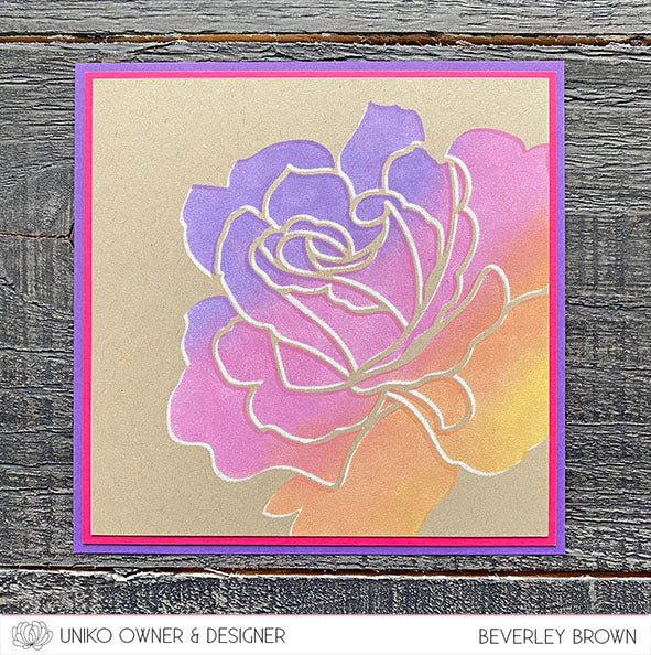 Stencil - Pure Florals Rose