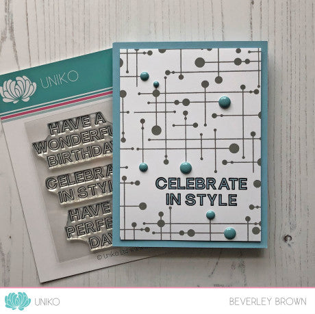 Background Blocks Mid Century Modern Clear Stamp