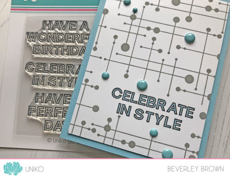 Sentiments Outlined Clear Stamp Set