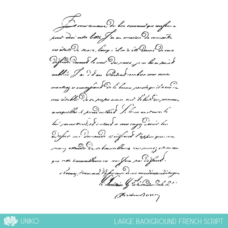 Large Background French Script