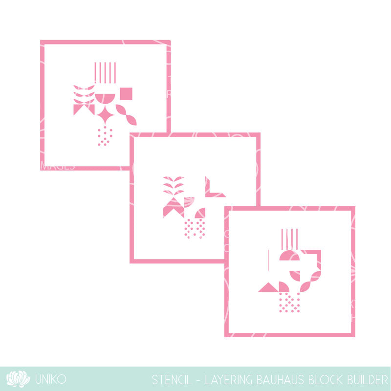 Stencil - Layering Bauhaus Blocks (3 Stencils)