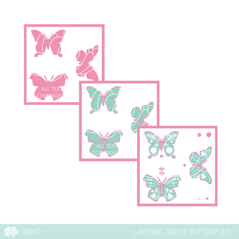Stencil - Layering Bright Butterflies