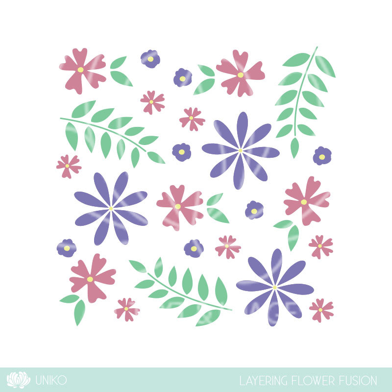 Stencil - Layering Flower Fusion