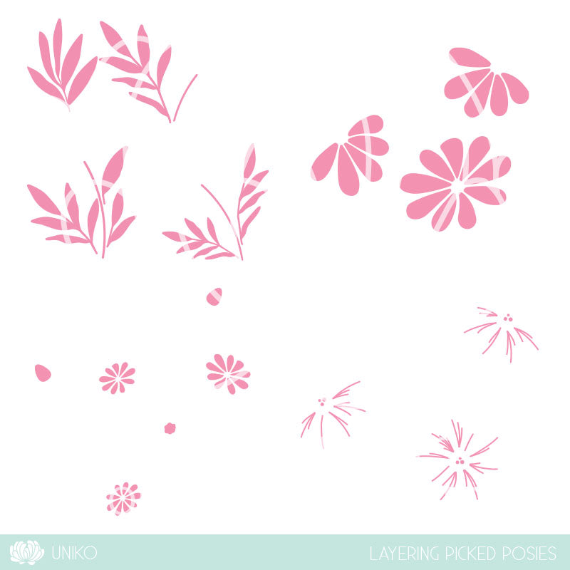 Stencil - Layering Picked Posies